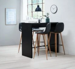 Chaise De Bar JONSTRUP Noir/coloris Chêne -Intérieur Chic 100339