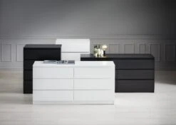 Commode 4 Tiroirs LIMFJORDEN Noir -Intérieur Chic 100554