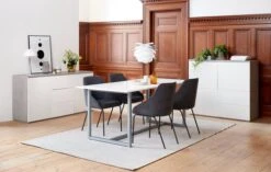 Buffet JERNVED 2 Portes Béton/brillant -Intérieur Chic 100591