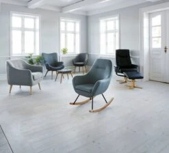 Fauteuil à Bascule NEBEL Bleu Clair -Intérieur Chic 102570
