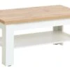 Table Basse MARKSKEL 60x110 Blanc/chêne