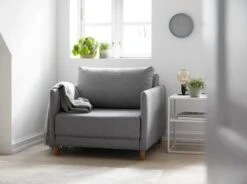 Fauteuil Convertible NORODDEN Gris Clair -Intérieur Chic 112647