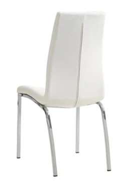Chaise HAVNDAL Blanc/chrome -Intérieur Chic 113857