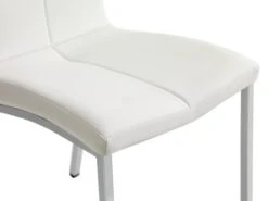 Chaise HAVNDAL Blanc/chrome -Intérieur Chic 113858