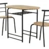 GADSTRUP L92 Table + 2 GADSTRUP Chaises Noir/coloris Chêne