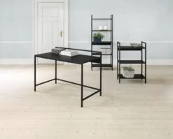 Étagère TISTRUP 3 Tablettes Noir -Intérieur Chic 115135