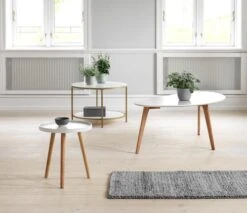 Bout De Canapé BAKKEBJERG Ø40 Blanc/naturel -Intérieur Chic 115145 2