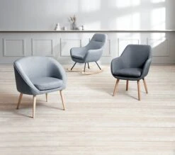 Fauteuil à Bascule NEBEL Bleu Clair -Intérieur Chic 115163