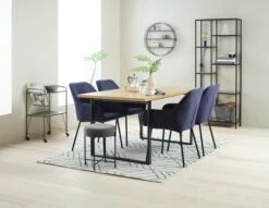 Étagère TRAPPEDAL 7 Tablettes Chêne/noir -Intérieur Chic 115206