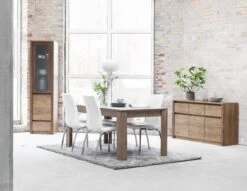 Chaise HAVNDAL Blanc/chrome -Intérieur Chic 115227