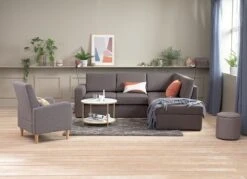 Canapé Convertible Avec Méridienne BEDSTED Gris -Intérieur Chic 115233