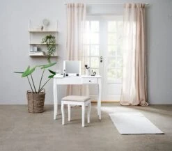 Tabouret MALLING Blanc/beige -Intérieur Chic 115294