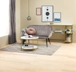 Table Basse GADEVANG Ø65 Blanc/doré -Intérieur Chic 115309