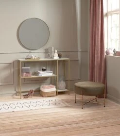 Console PANDRUP 30x110 Blanc/doré -Intérieur Chic 115311