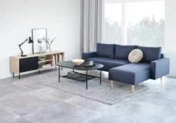 Table Basse HINNERUP 75x120 Noir -Intérieur Chic 115316