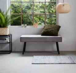 Banc RJUKAN Velours Gris -Intérieur Chic 115505