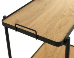 Desserte GANGSTED Chêne/noir -Intérieur Chic 115654