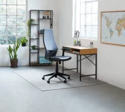 Étagère TRAPPEDAL 7 Tablettes Chêne/noir -Intérieur Chic 115843