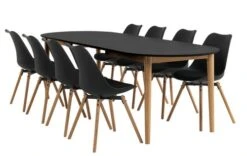 Table EGENS 90x190/270 Noir -Intérieur Chic 117313