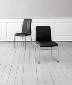 Chaise HAMMEL Noir/chrome -Intérieur Chic 117742