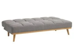 Canapé Convertible NEJEDE Tissu Gris Clair -Intérieur Chic 119461