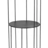 Piédestal PELLE Ø25xH60cm Noir
