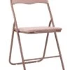 Chaise Pliante VOEL Velours Rose
