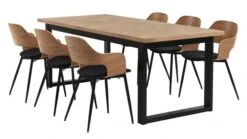 AGERSKOV L200 Table Chêne + 4 HVIDOVRE Chaises Chêne/noir -Intérieur Chic 120612