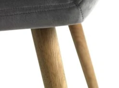 Chaise ADSLEV Velours Gris/naturel -Intérieur Chic 126820