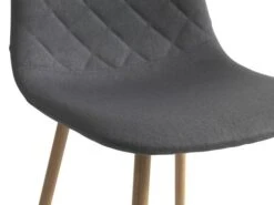 Chaise JONSTRUP Tissu Asphalte/coloris Chêne -Intérieur Chic 126856