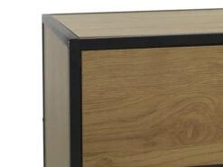 Commode 4 Tiroirs TRAPPEDAL Chêne/noir -Intérieur Chic 126909