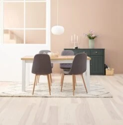 Chaise JONSTRUP Tissu Asphalte/coloris Chêne -Intérieur Chic 128665 1