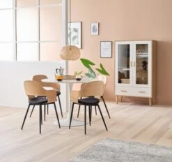 Royal Oak Chaise HVIDOVRE Chêne/tissu Noir -Intérieur Chic 128680 1