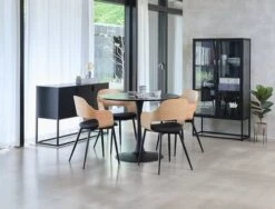 Table RINGSTED Ø100 Placage Frêne Noir -Intérieur Chic 128713 2