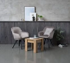 Fauteuil ONSEVIG Velours Gris/noir -Intérieur Chic 128810