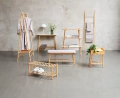 Banc VANDSTED Gris/bambou -Intérieur Chic 128869