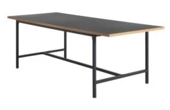 Table EGUM 90x220 Noir/chêne