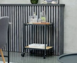 Chaise JONSTRUP Tissu Asphalte/coloris Chêne -Intérieur Chic 131958 1