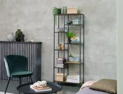 Chaise RISSKOV Velours Vert Foncé/noir -Intérieur Chic 132113 1