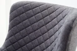 Chaise De Bar PEBRINGE Avec Dossier Tissu Gris/noir -Intérieur Chic 132680