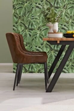 Chaise PEBRINGE Brun Vieilli/noir -Intérieur Chic 132711