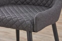 Chaise PEBRINGE Gris/noir -Intérieur Chic 132720