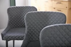 Chaise PEBRINGE Gris/noir -Intérieur Chic 132721