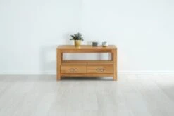 Royal Oak Meuble TV HAGE 102 Cm 2 Tiroirs Chêne -Intérieur Chic 132776