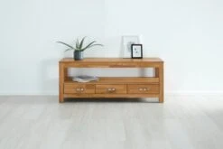 Royal Oak Meuble TV HAGE 139 Cm 3 Tiroirs Chêne -Intérieur Chic 132783