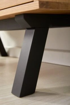 Royal Oak Vitrine SANDBY 3 Portes Chêne Naturel/noir -Intérieur Chic 132858