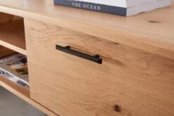 Royal Oak Meuble TV SANDBY 2 Portes Chêne Naturel/noir -Intérieur Chic 132862