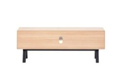 Royal Oak Meuble TV SANDBY 2 Portes Chêne Naturel/noir -Intérieur Chic 132865