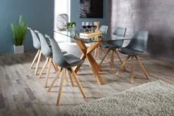 Royal Oak Table AGERBY 90x160 Verre/chêne -Intérieur Chic 133849