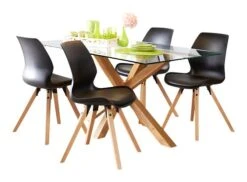 Royal Oak Table AGERBY 90x160 Verre/chêne -Intérieur Chic 133855